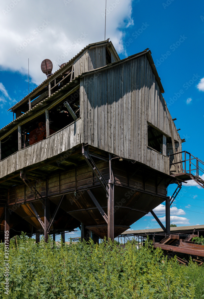 Old abandoned grain elevator in Rostov region, Russia Old abandoned grain elevator in Rostov region, Russia