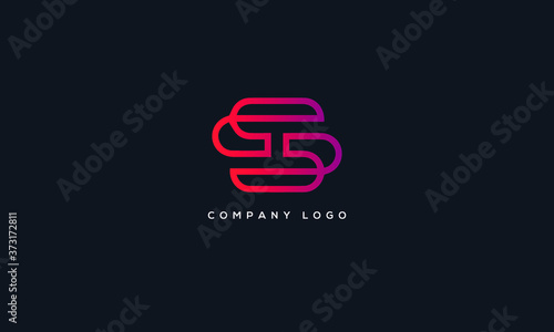 Alphabet letter icon logo SI, IS