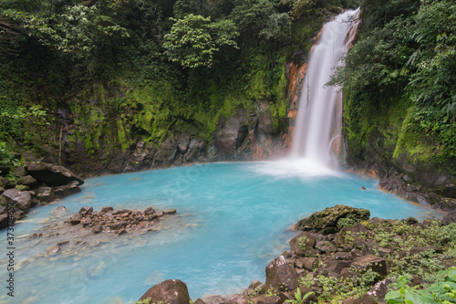 Rio Celeste waterfall in Tenorio National Park  Costa Rica