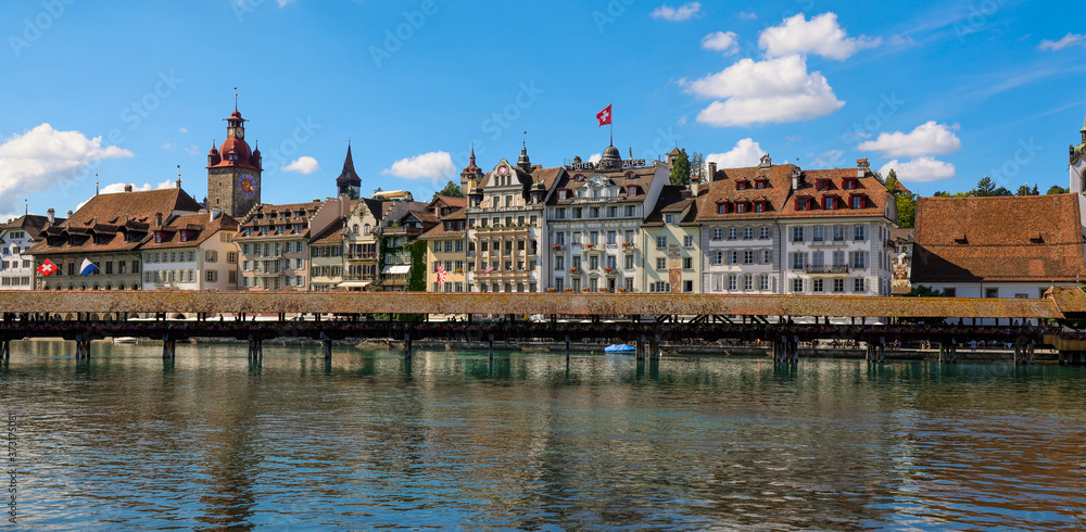Historic district of the city of Lucerne in Switzerland - travel photography