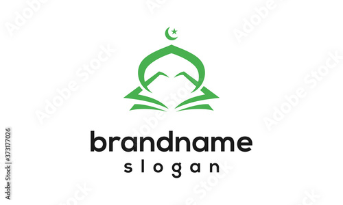Photography Simple mosque logo design vector