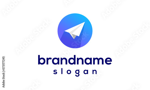 Free Download paper plane logo design vector - GFXLoad