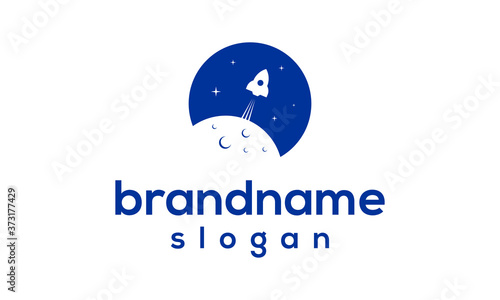 Landscape space logo design vector