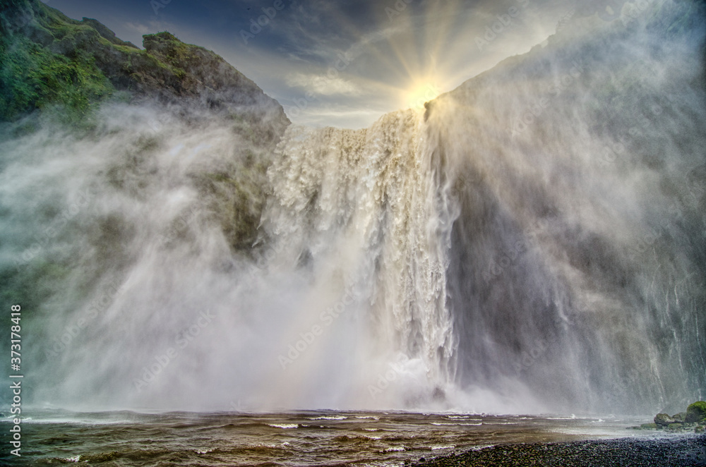 Iceland Skogarfoss Iceland Skogarfoss