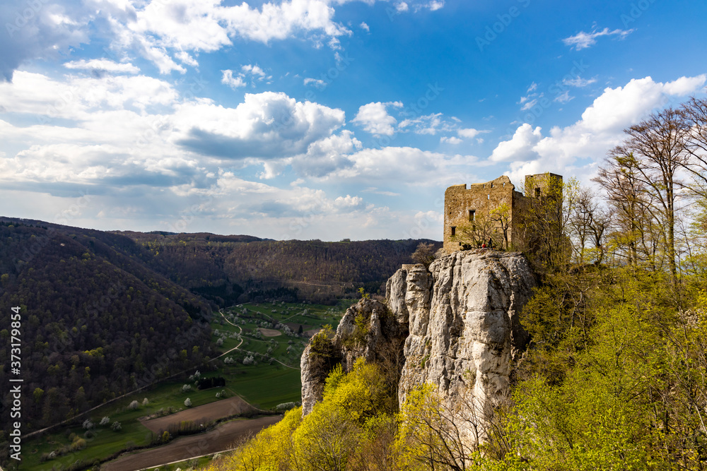 Reußenstein mit Kletterfelsen, Landschaft Reußenstein mit Kletterfelsen, Landschaft