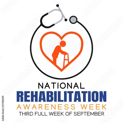 National Rehabilitation Awareness Week Vector Illustration