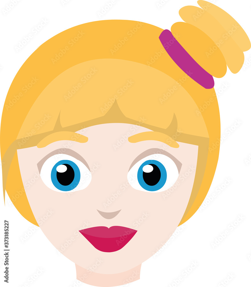 Vector illustration of the face of a blonde girl
Vector illustration of the face of a blonde girl
