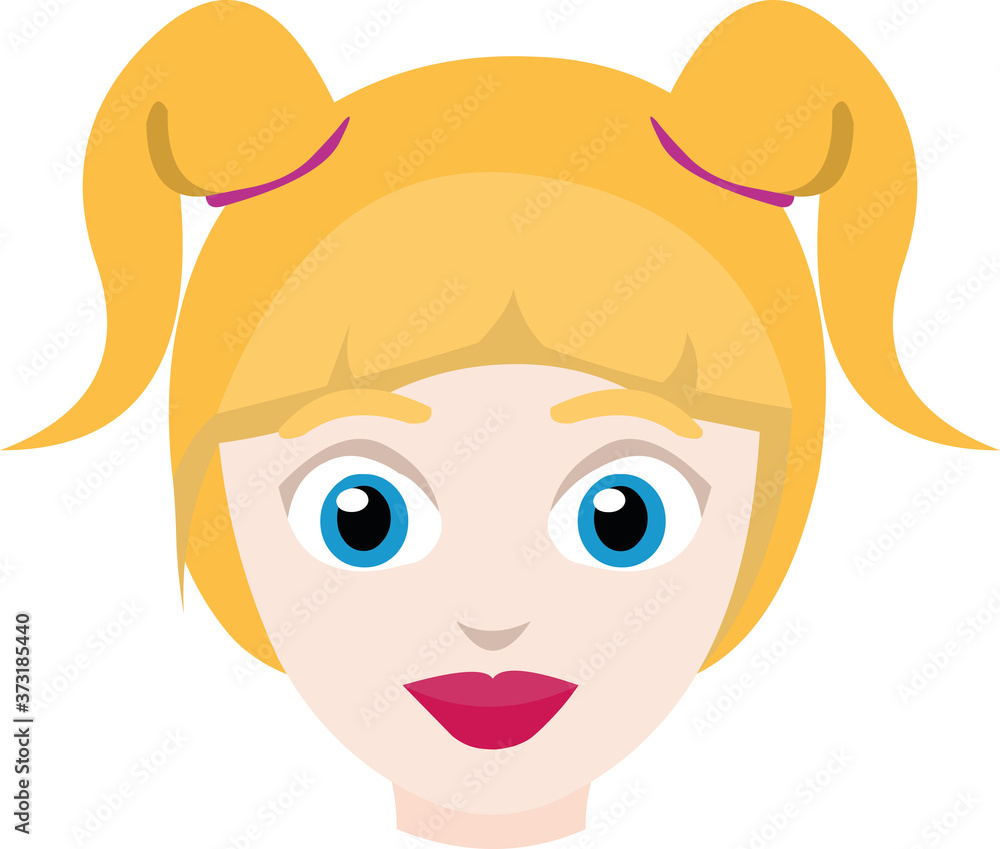 Vector illustration of a blonde girl's face Vector illustration of a blonde girl's face