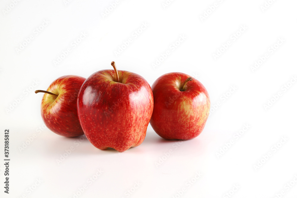 Various shapes of red apple isolated on white background for clipping Various shapes of red apple isolated on white background for clipping