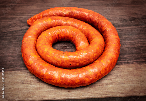 Peruvian food, Amazonian dish jerky, chorizo, juane, fried plantain and pork