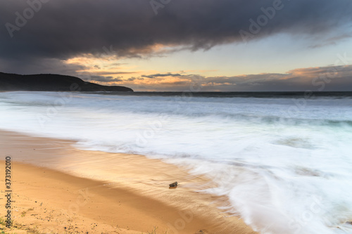 Winter Sunrise High Tide and Big Surf © Merrillie
