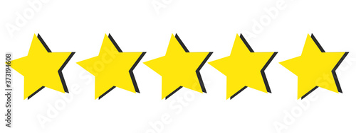 Yellow stars template for rating