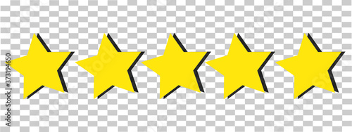 Yellow stars template for rating
