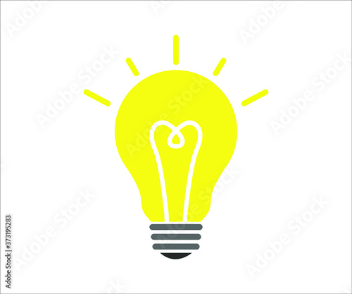 Vector icon set of light bulb, idea bulb, solution, thinking, electricity flat icon concept, light bulb icon with outline an fill, flat design concept