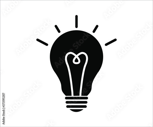 Vector icon set of light bulb, idea bulb, solution, thinking, electricity flat icon concept, light bulb icon with outline an fill, flat design concept