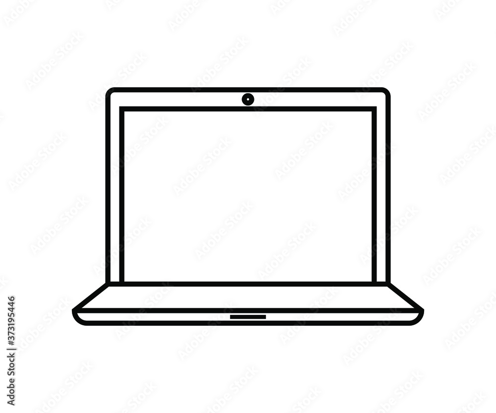 Vector illustration of laptop icon, electronic device icon, hardware icon, line icon on isolated background. Vector illustration of laptop icon, electronic device icon, hardware icon, line icon on isolated background.