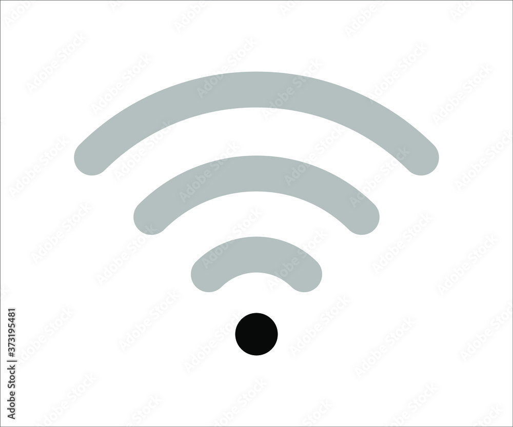 Vector illustration icon set of wifi, wifi signal strength icon set, Wifi icon, flat vector icon design concept.