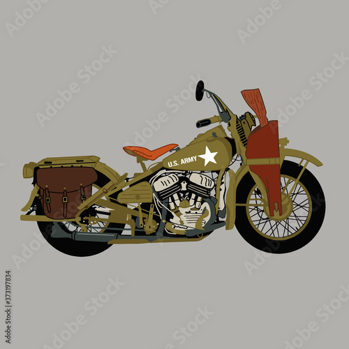 Old U.S. Army Motorcycle (EPS)