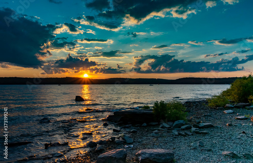 Wall Mural Sunset Over Lake Wallenpaupack Pennsylvania