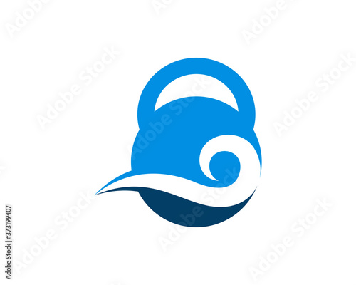 Kettle bell with waves inside