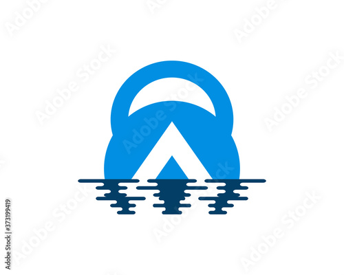 Kettle bell on the river logo