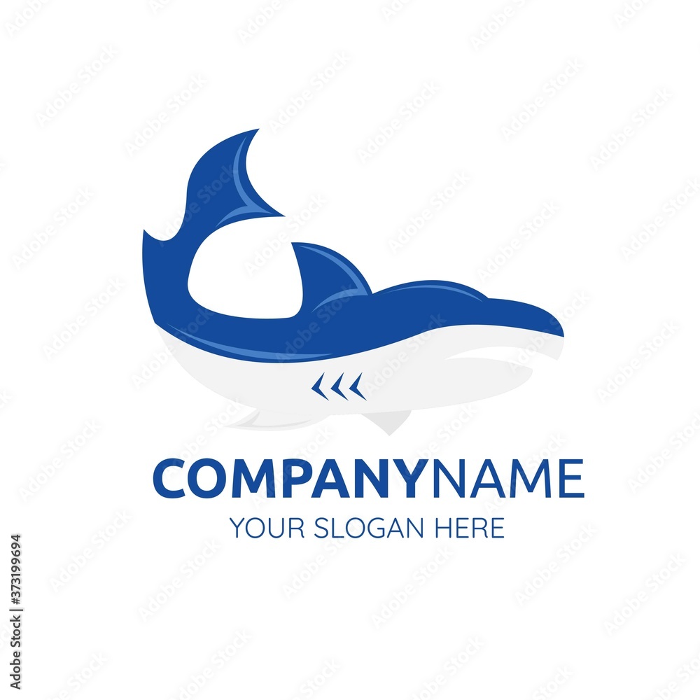 Illustration vector design of Shark logo template for business or company Illustration vector design of Shark logo template for business or company