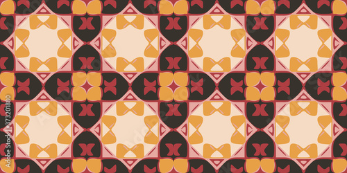 Fantasy on ethnic pattern, carpet. Vector design, seamless pattern.	