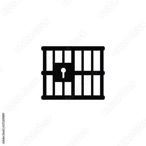 Jail icon isolated vector on white background, sign and symbol 