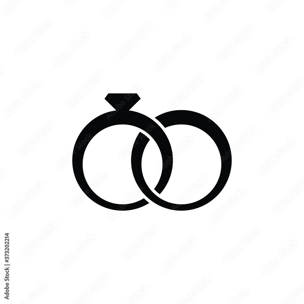 Wedding ring icon isolated vector on white background, sign and symbol Wedding ring icon isolated vector on white background, sign and symbol