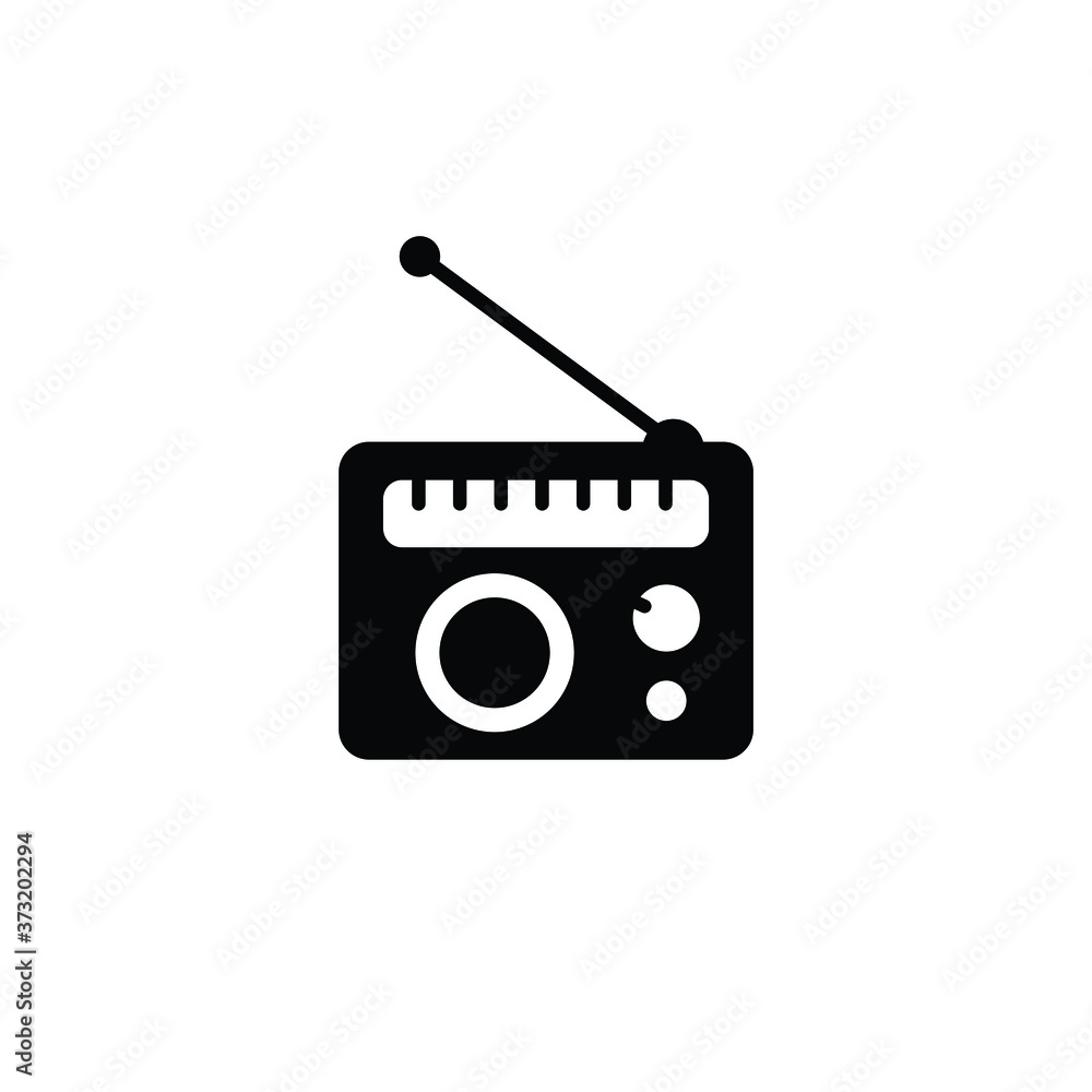 Radio icon isolated vector on white background, sign and symbol Radio icon isolated vector on white background, sign and symbol