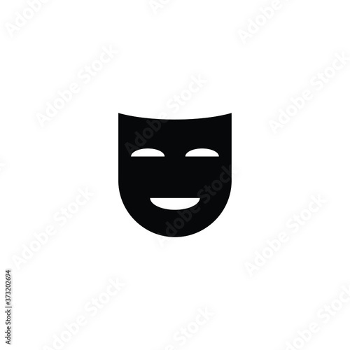 Party mask icon isolated vector on white background, sign and symbol 