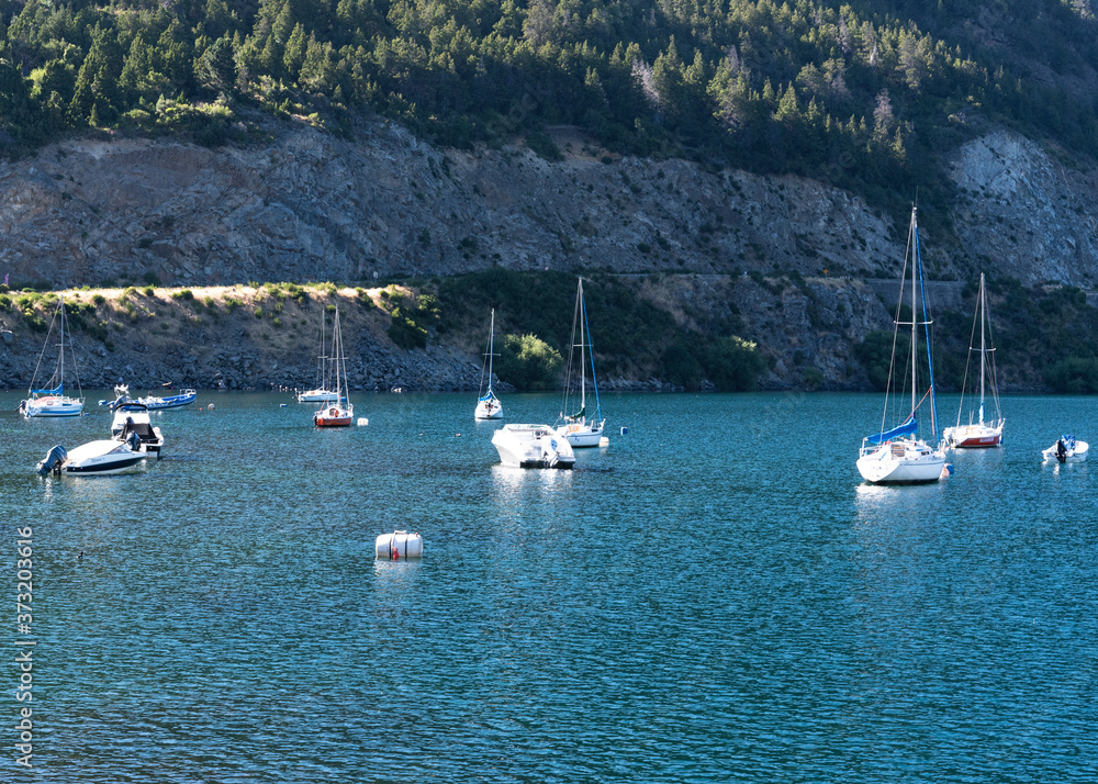 boats on the lake