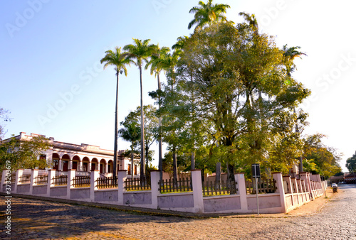 Small Town, city, country, nature, tropical, old buildings, flowers, churches, 
