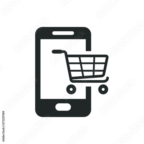 Mobile shopping icon