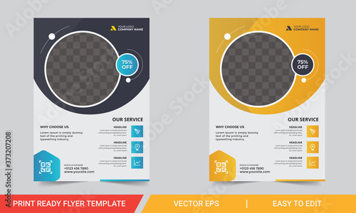Print ready Corporate flyer template vector design, Company flyer, Business banners, and leaflets. Business cover flyer design a4 template. Business Flyer Layout 