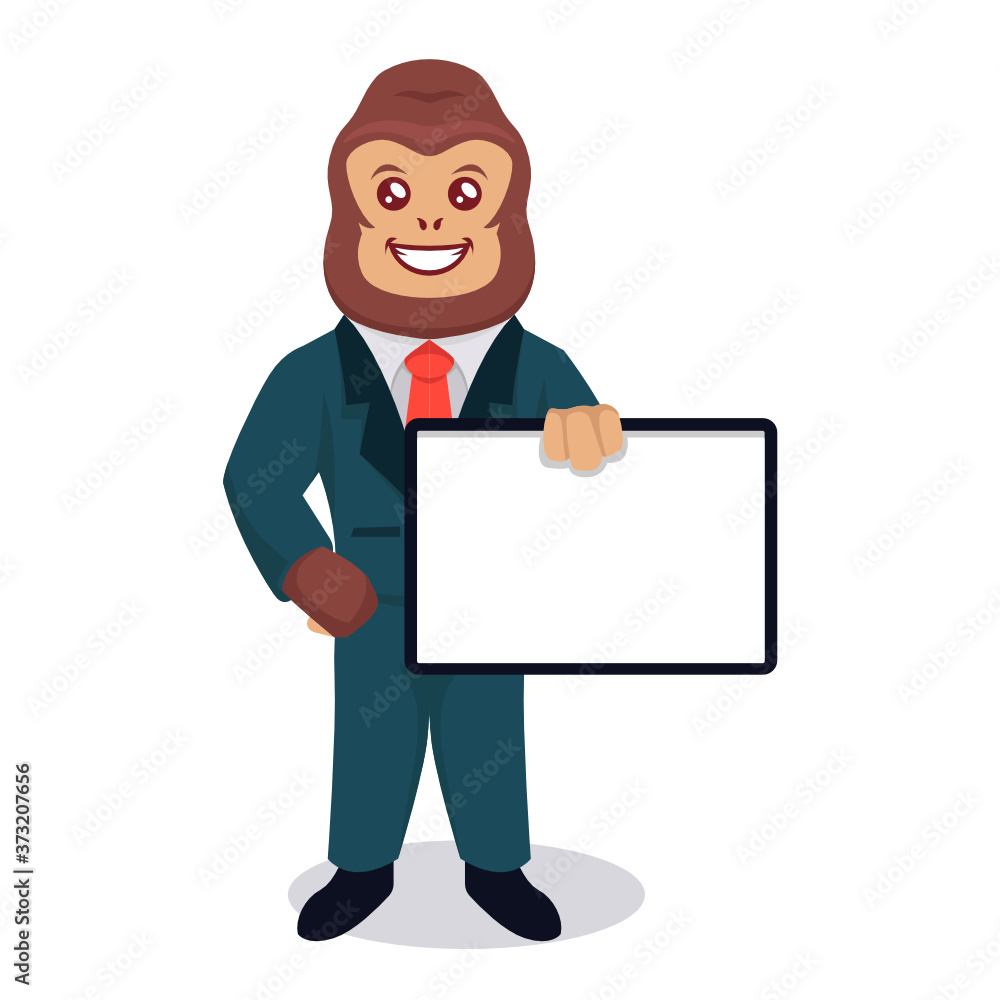 Business Gorilla elegant masculine mascot design illustration Business Gorilla elegant masculine mascot design illustration