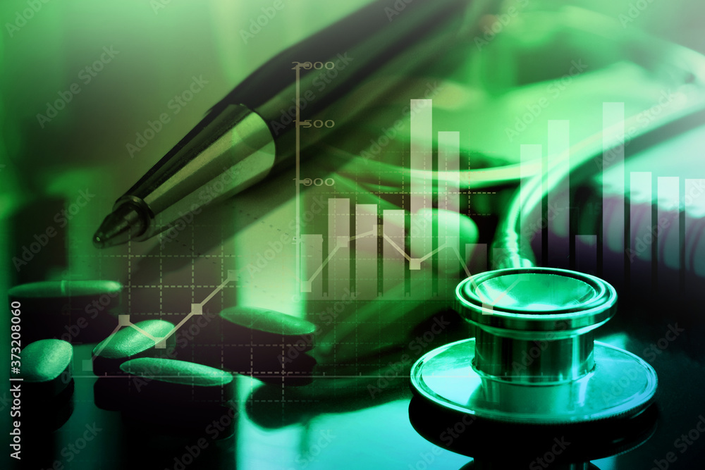 Fototapeta premium Medical marketing and Healthcare business analysis report