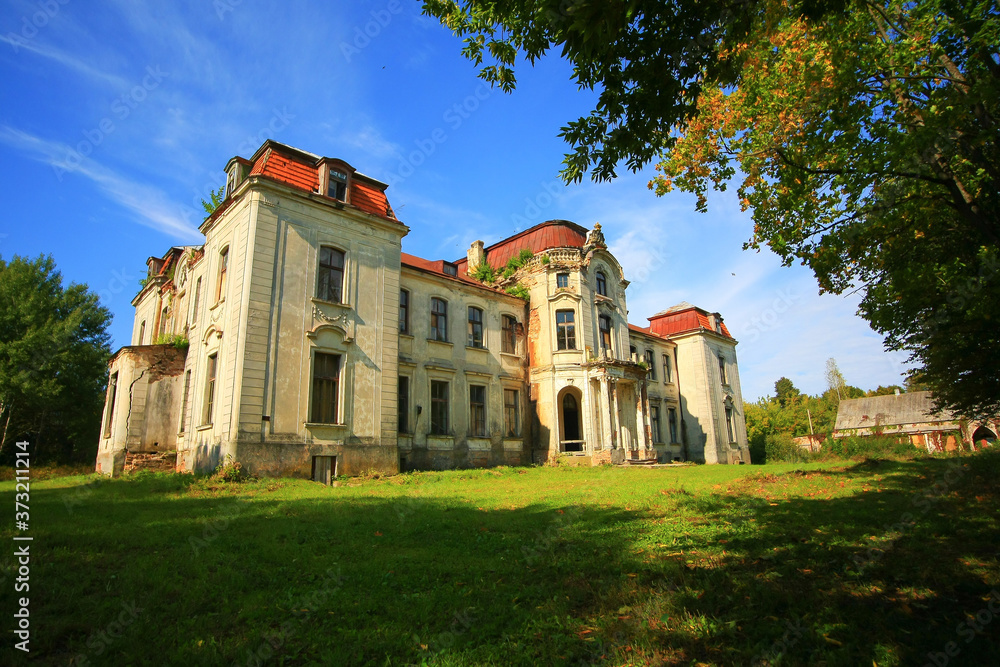 historical manor in the village 