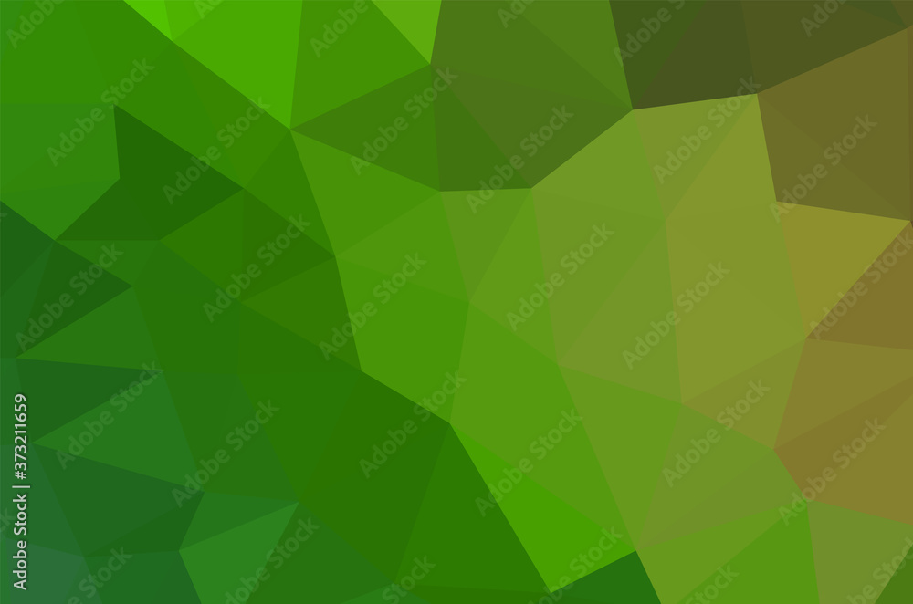 Obraz premium Gradient Green vector shining triangular layout. Glitter abstract illustration