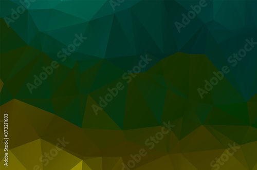 Gradient Green vector shining triangular layout. Glitter abstract illustration