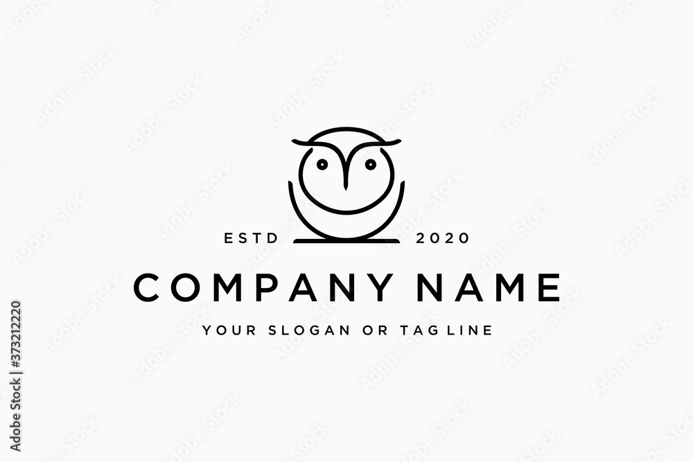 owl line logo icon design vector owl line logo icon design vector