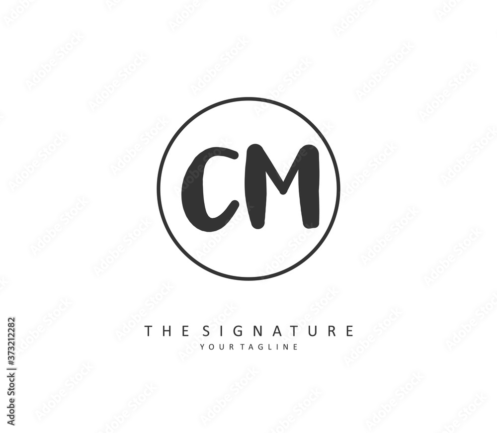 C M CM Initial letter handwriting and signature logo. A concept handwriting initial logo with template element. C M CM Initial letter handwriting and signature logo. A concept handwriting initial logo with template element.