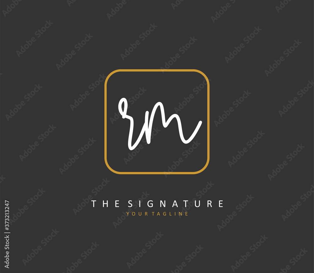 R M RM Initial letter handwriting and signature logo. A concept handwriting initial logo with template element. R M RM Initial letter handwriting and signature logo. A concept handwriting initial logo with template element.