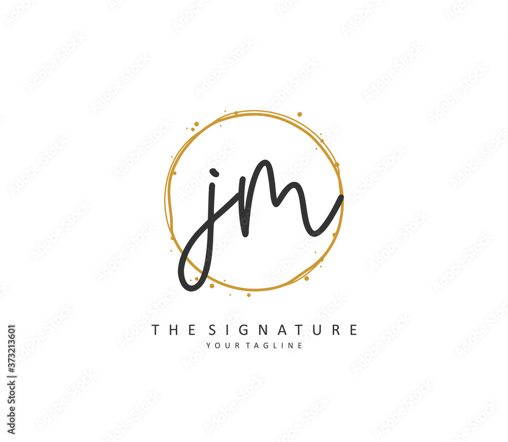 J M JM Initial letter handwriting and signature logo. A concept handwriting initial logo with template element. J M JM Initial letter handwriting and signature logo. A concept handwriting initial logo with template element.
