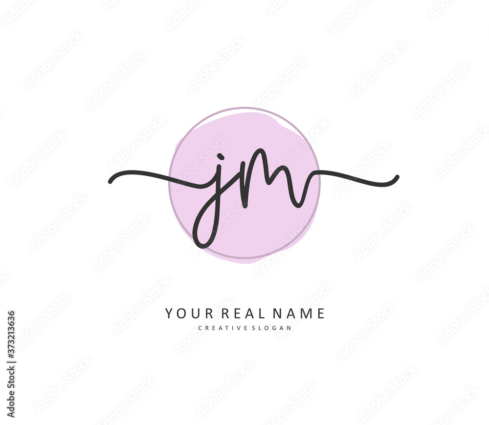 J M JM Initial letter handwriting and signature logo. A concept handwriting initial logo with template element. J M JM Initial letter handwriting and signature logo. A concept handwriting initial logo with template element.