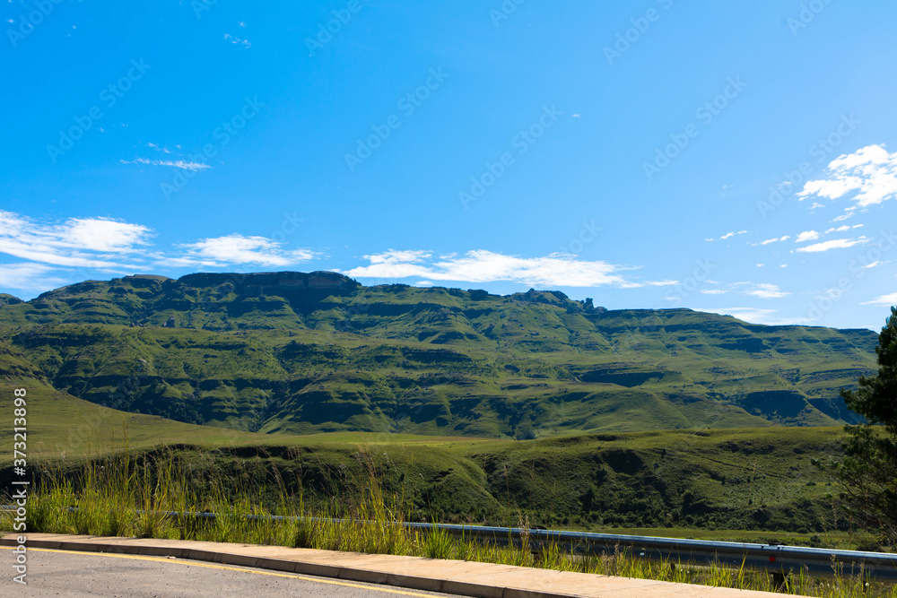 The magnificent landscape of the Drakensberg mountains in KwaZulu Natal, South Africa The magnificent landscape of the Drakensberg mountains in KwaZulu Natal, South Africa