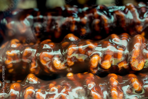 Closeup shot of traditional sweet sujuk at a market photo