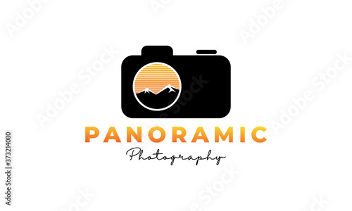 outdoor photography logo vector icon illustration