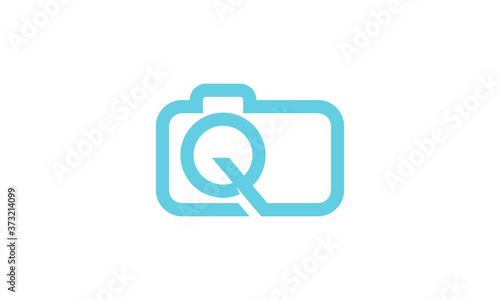 letter q camera photography logo vector icon illustration