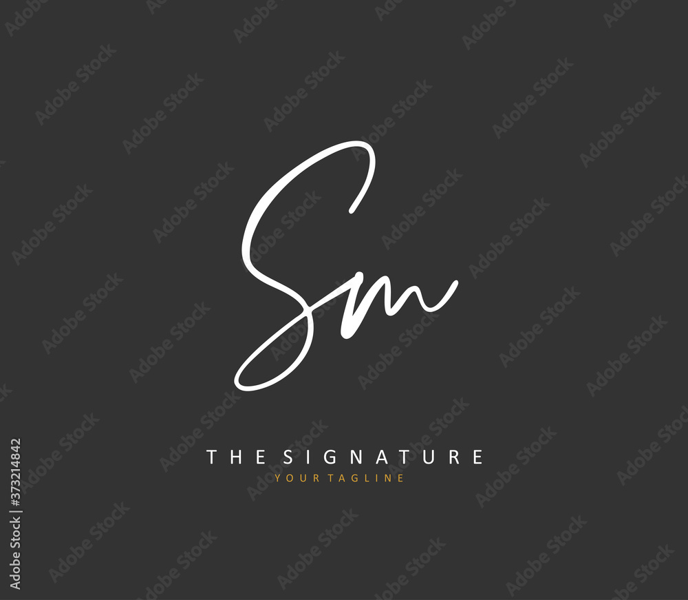 S M SM Initial letter handwriting and signature logo. A concept handwriting initial logo with template element. S M SM Initial letter handwriting and signature logo. A concept handwriting initial logo with template element.